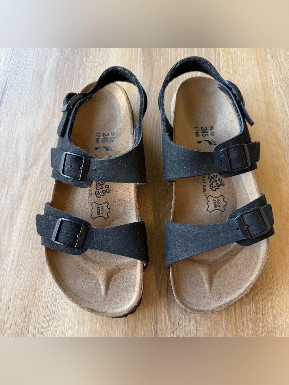Birkenstock birki’s sandals Two-Buckle Ankle-Strap Sz 7 women 5 men sling back